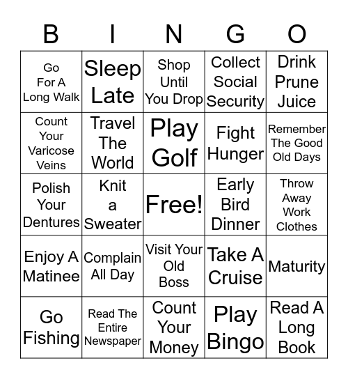 Seasoned Bingo Card