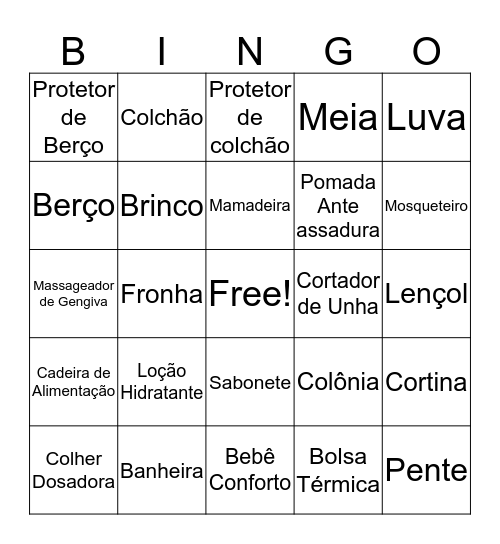 Bingo da Clara Bingo Card