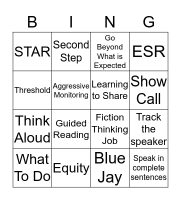 January 2020 Campus Review  Bingo Card