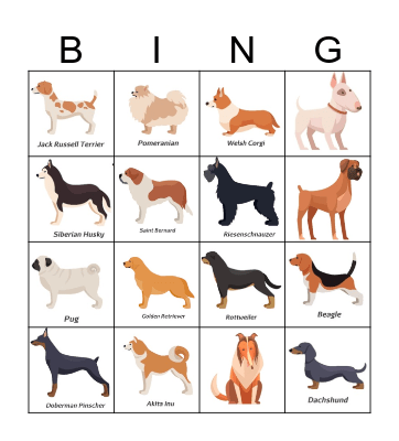 Doggo Bingo Card