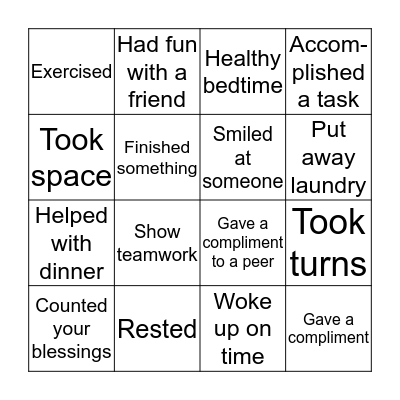 Squirrel Bingo Card