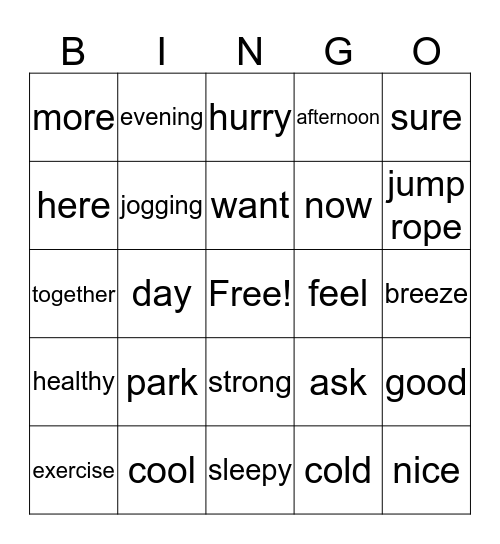 chapter 4 Bingo Card