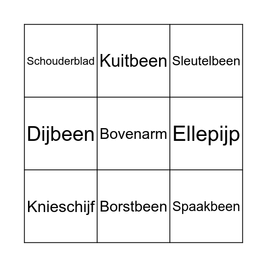 Bottenbingo Card