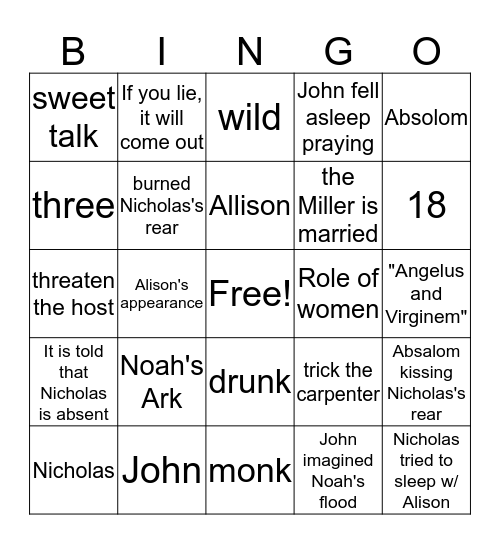 Bingo Card