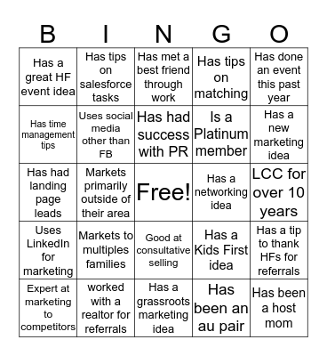 Beach Blanket Bingo Card