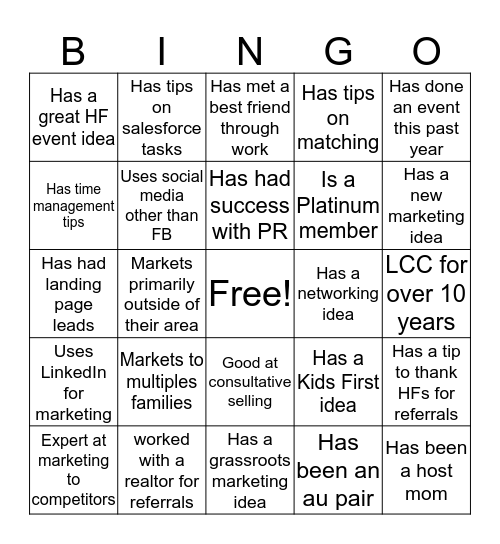 Beach Blanket Bingo Card