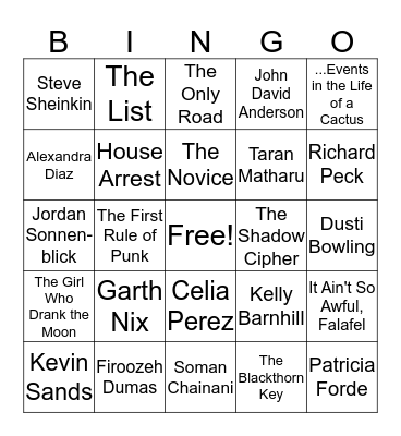 OBOB BINGO!  Bingo Card