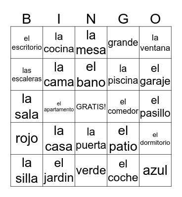 La Casa Bingo Card