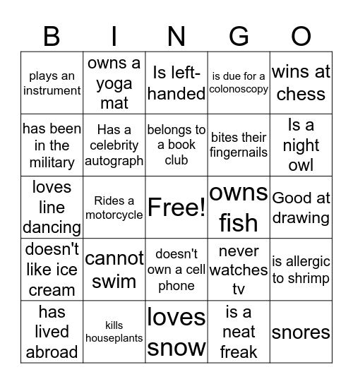First Pres Family Ministry Bingo Card