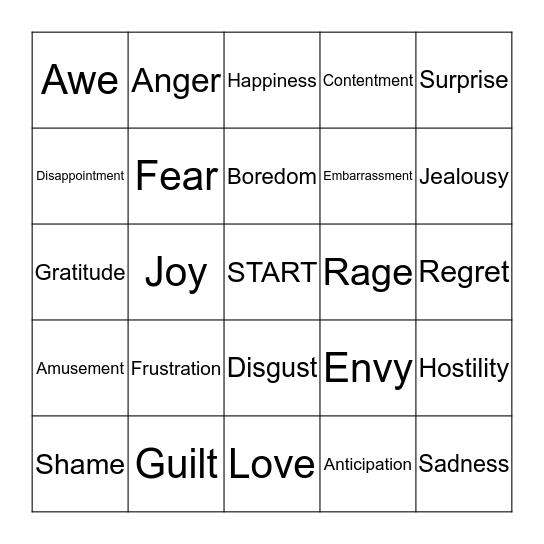 Inner Quest Bingo Card