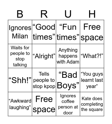 Cunningham Bingo Card