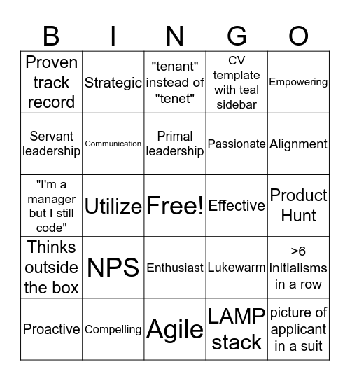 Engineering Manager Review Bingo! Bingo Card