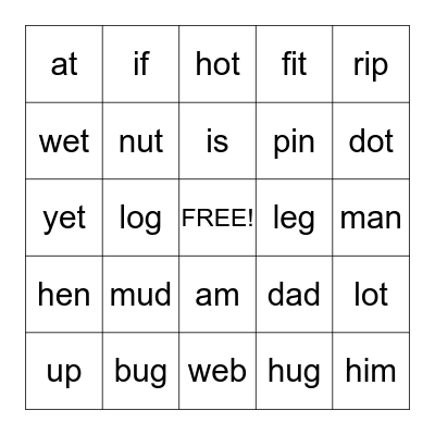 Sight Words 3 Bingo Card