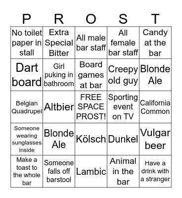 Block 15 Bingo Card