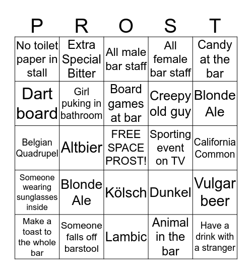 Block 15 Bingo Card