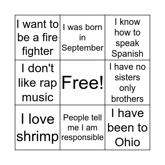 Bingo Card