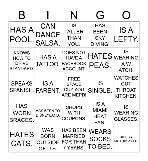 !!!MEPD UNIT 19 BINGO!!! Bingo Card