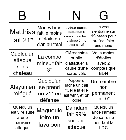 Atayumen LDC Bingo Card