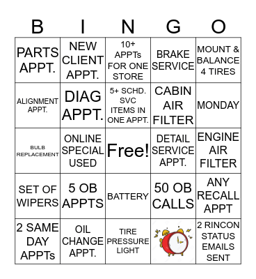 CLIENT CARE CENTER BINGO Card