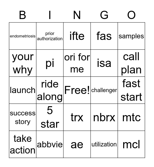 Conference Call Bingo Card