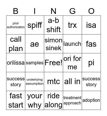 Conference Call Bingo Card