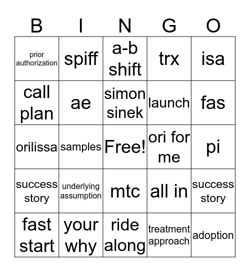 Conference Call Bingo Card