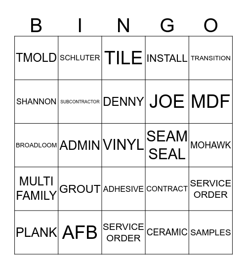 Bingo Card