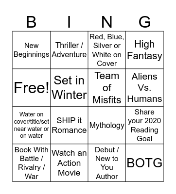 FFS January 2020 Bingo Card