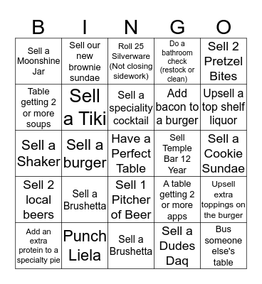 Mellow Bingo Card