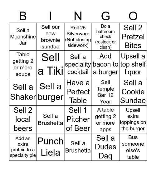 Mellow Bingo Card