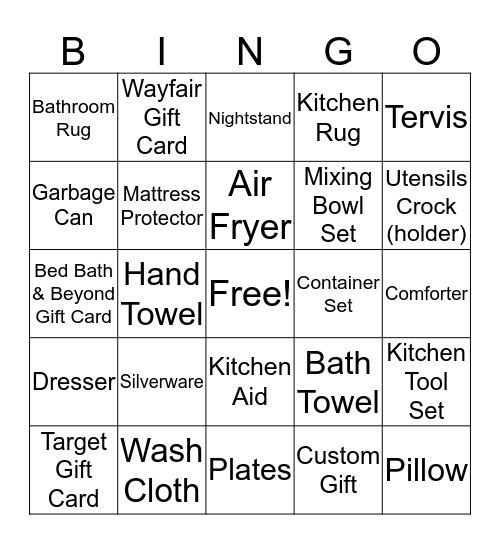 Present BINGO! Bingo Card