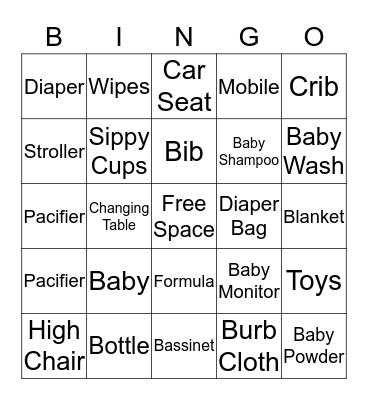 Baby Maddex Bryant  Bingo Card