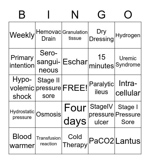 NU120 Bingo Card