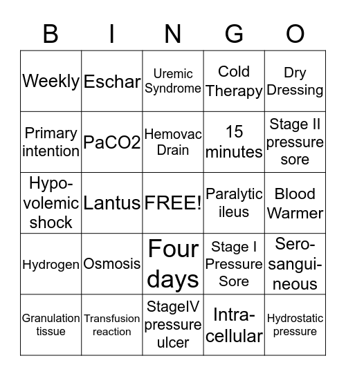 NU120 Bingo Card