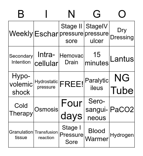 NU120 Bingo Card