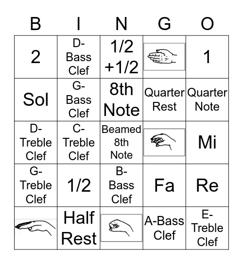 Choir Review Bingo Card