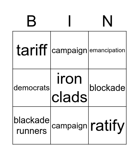 UNIT 5 Set 3 Bingo-JAVIAN Bingo Card