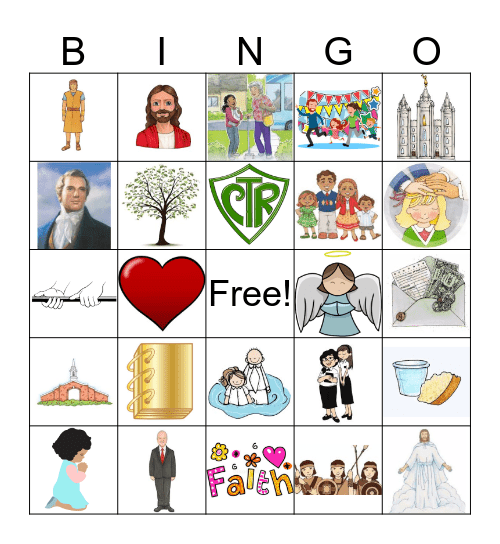The Church of Jesus Christ of Latter Day Saints Bingo Card