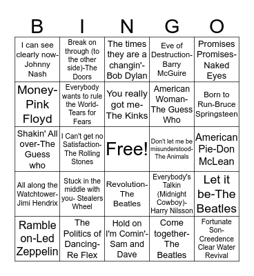 BB99  "It's Political" Bingo Card