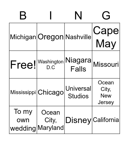 Where in the world was the PTO? Bingo Card