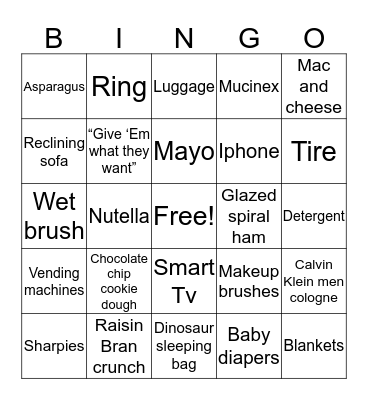 Magazine Bingo Card