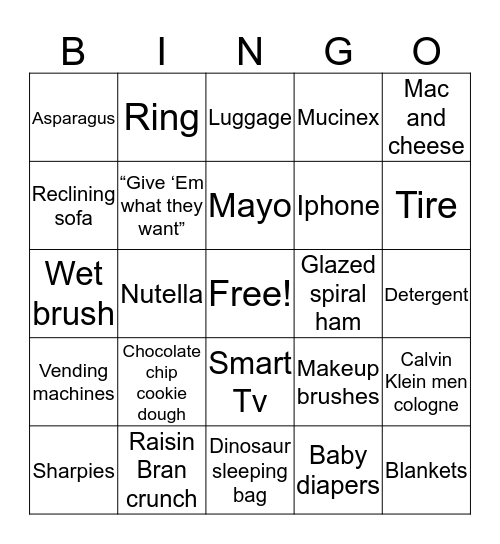 Magazine Bingo Card