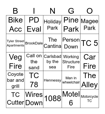 Station 1 Bingo Card