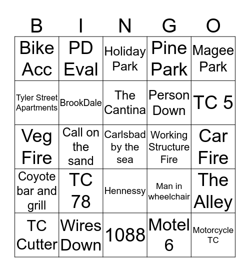 Station 1 Bingo Card