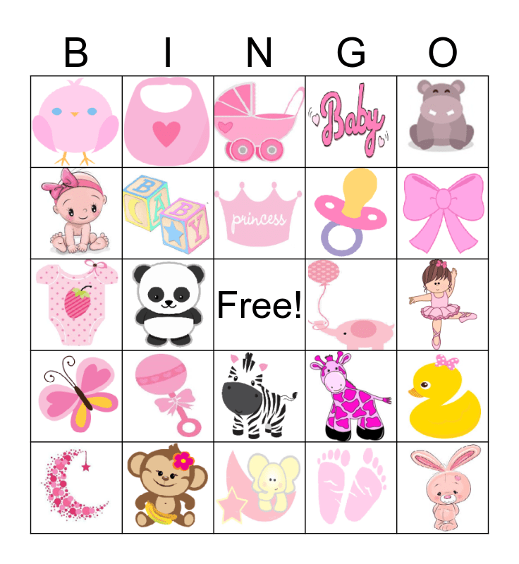 Twinkle Twinkle Little Star Baby Shower Bingo Card