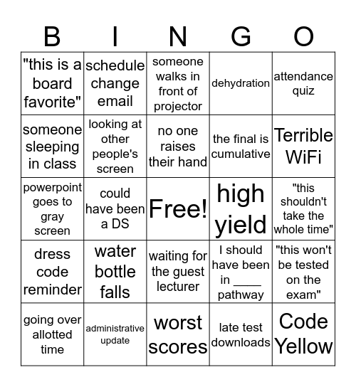 LDP Bingo! Bingo Card