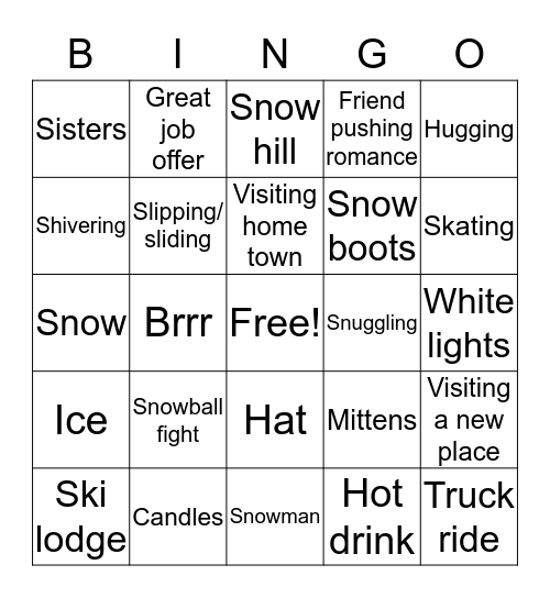 Winter Bingo Card