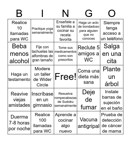 New Year's BINGO: Spanish Bingo Card