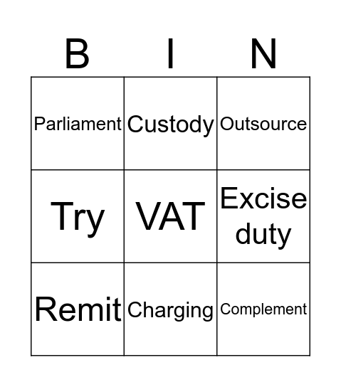 L2 Unit 1 Role & Work of the Public Services Bingo Card