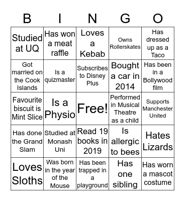 National Board Bingo Card